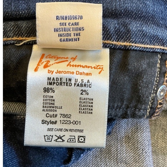 Citizens of Humanity 2000s Kelly Vintage Jeans Blue Low Rise Flap Pocket Size 28 - Picture 6 of 16